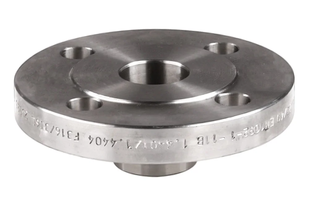 Fixed neck flange EN1092-1, type 11B1, PN16, AISI 316 steel