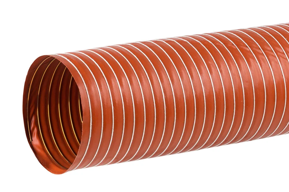 Extraction hose for vapours, gases at elevated temperature SILICONE 1