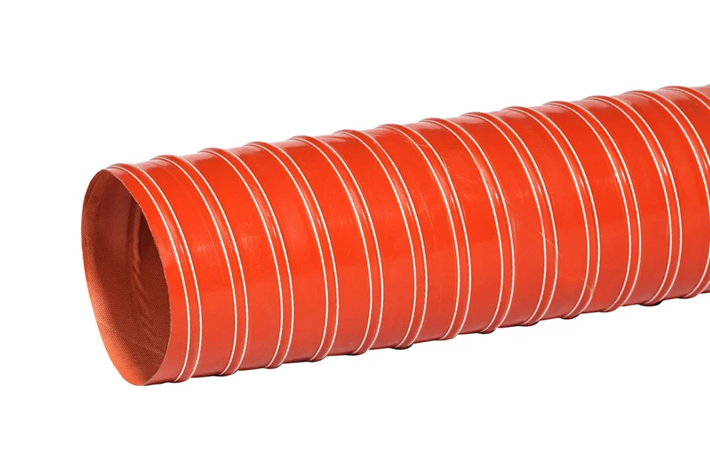 Extraction hose for vapours, gases at elevated temperature SILICONE 2