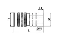 Gniazdo szybkozłącza do systemów hydraulicznych do zastosowań przemysłowych