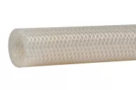Gładki wąż silikonowy z oplotem do farmacji