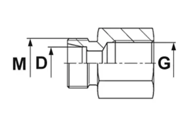 Przyłączka nakrętna GAI-M wykonana ze stali węglowej