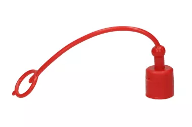 Zaślepka wtyku szybkozłącza ISO-A czerwona z PVC, typ IA