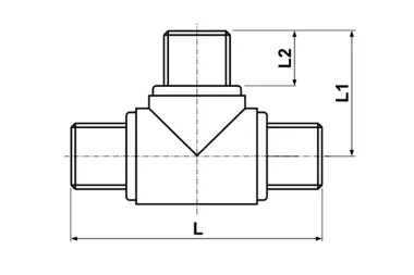 Trójnik BSP 3F EM PP/PVDF 10 bar