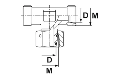 Złączki trójnikowe nastawialne do hydrauliki do przemysłu