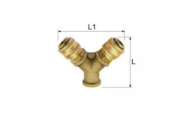 Trójniki "Y" BSP Eurostandard DN72 mosiądz 35 bar