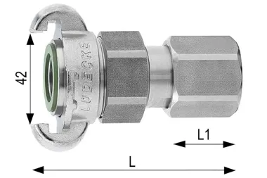 Złącze kłowe 42 mm BSP DIN 3238