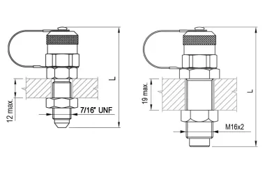 Grodziowe M16x2 PVC stal 630 bar -30°C do +100°C