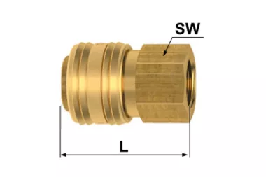 Gniazdo szybkozłącza do powietrza mosiężne