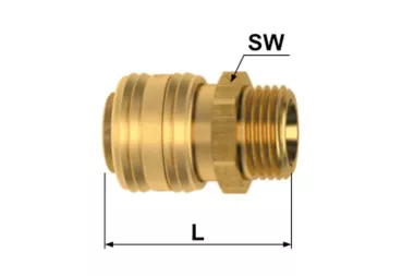 Gniazda szybkozłącze jednostronne do powietrza mosiężne