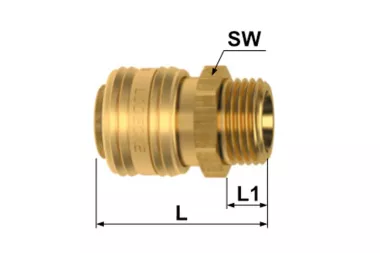 Gniazda szybkozłącza do powietrza z zaworem mosiężne