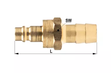 Wtyki szybkozłącza dwustronne do węży mosiężne Eurostandard DN 72