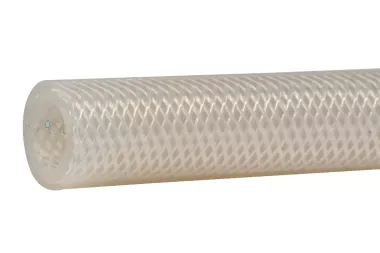 Gładki wąż silikonowy z oplotem do farmacji