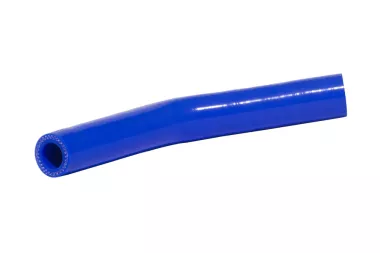 Kolano silikonowe 45&deg; wzmocnione poliestrem, E45, niebieskie