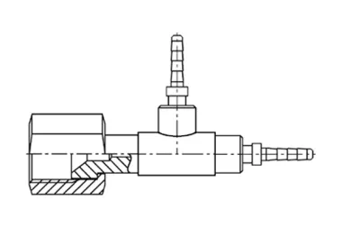 Adaptor - trójnik &quot;L&quot;, mosiądz, typ FR105